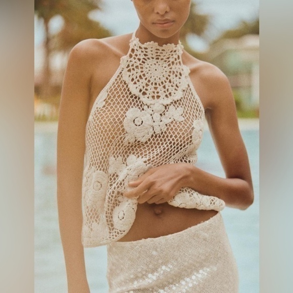 ZARA Crochet Halter top 1014/337